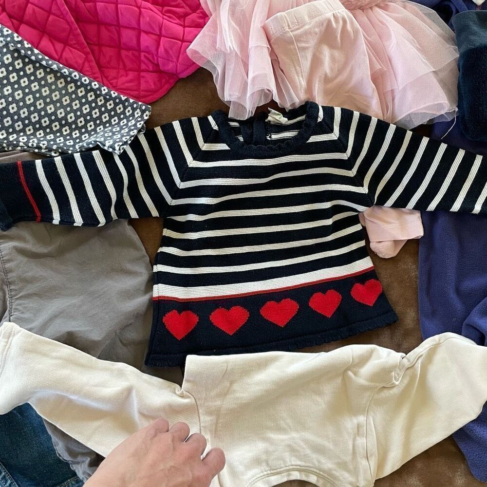 Lot of 9 Items Baby Girl Fall/ Winter Clothing Size 12 Months - Picture 5 of 12